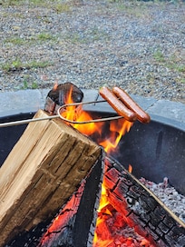 Cooking in fire pit