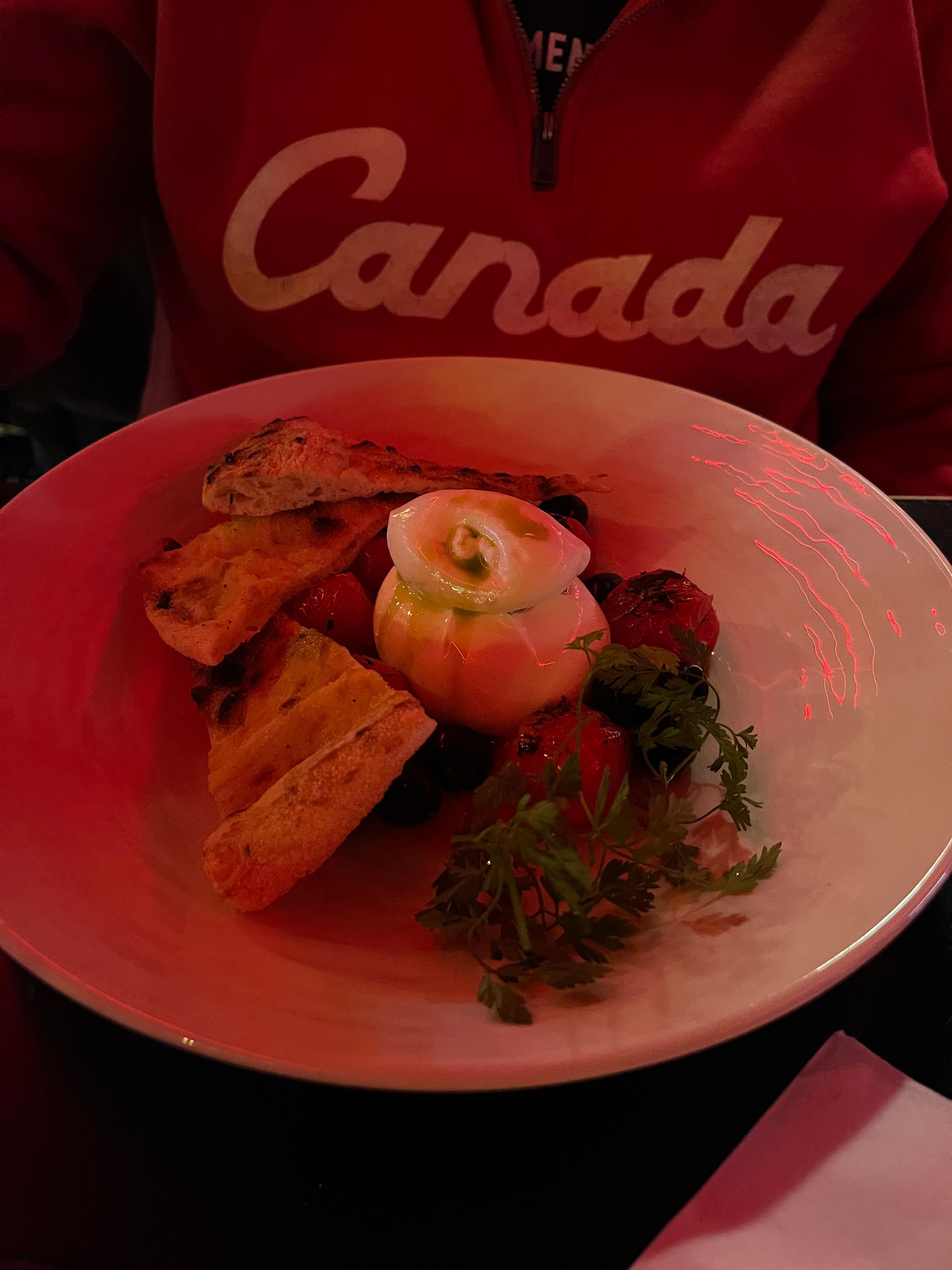 Dinner at the hotel restaurant, Adele