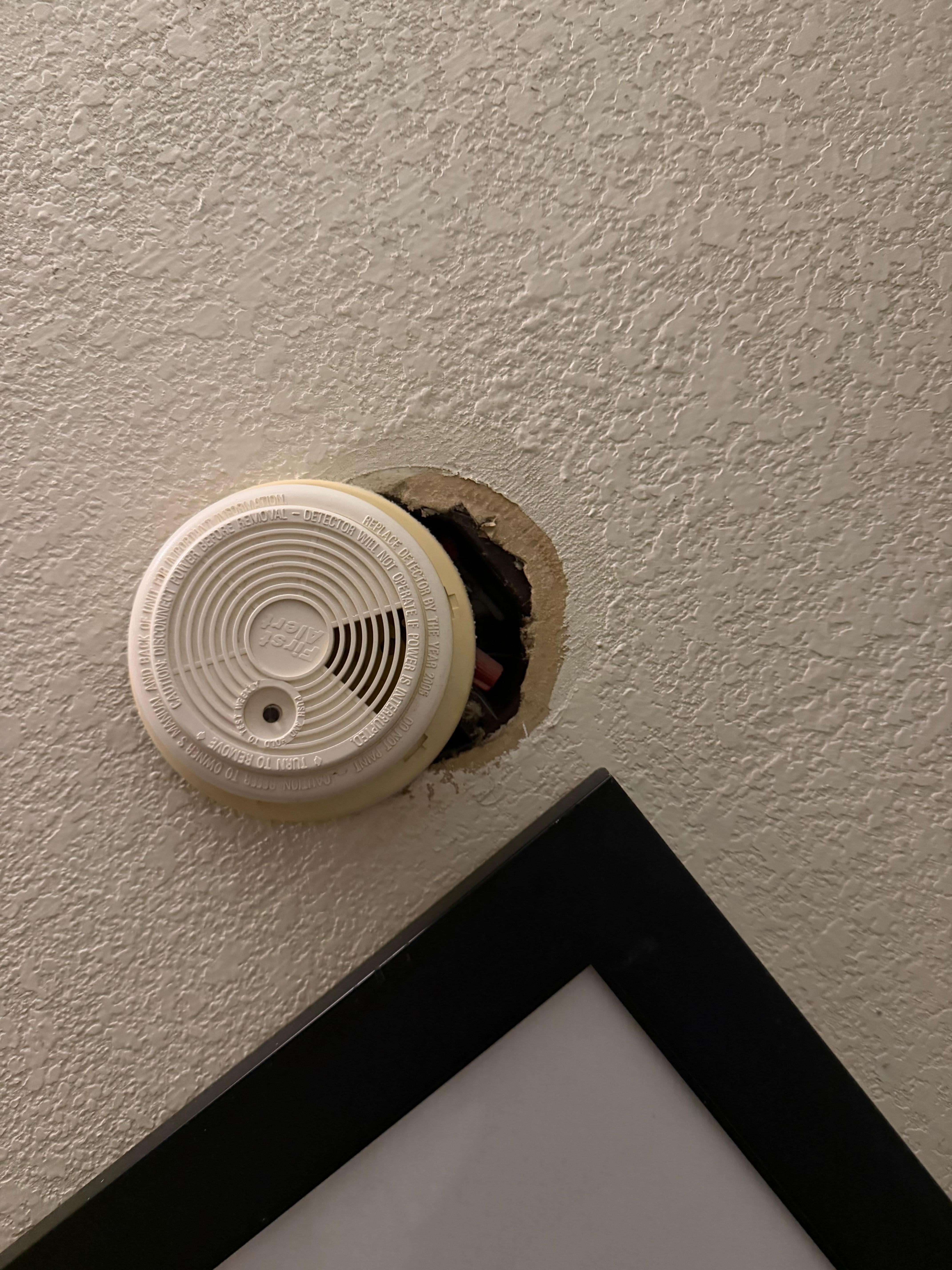 Smoke detector with huge hole 