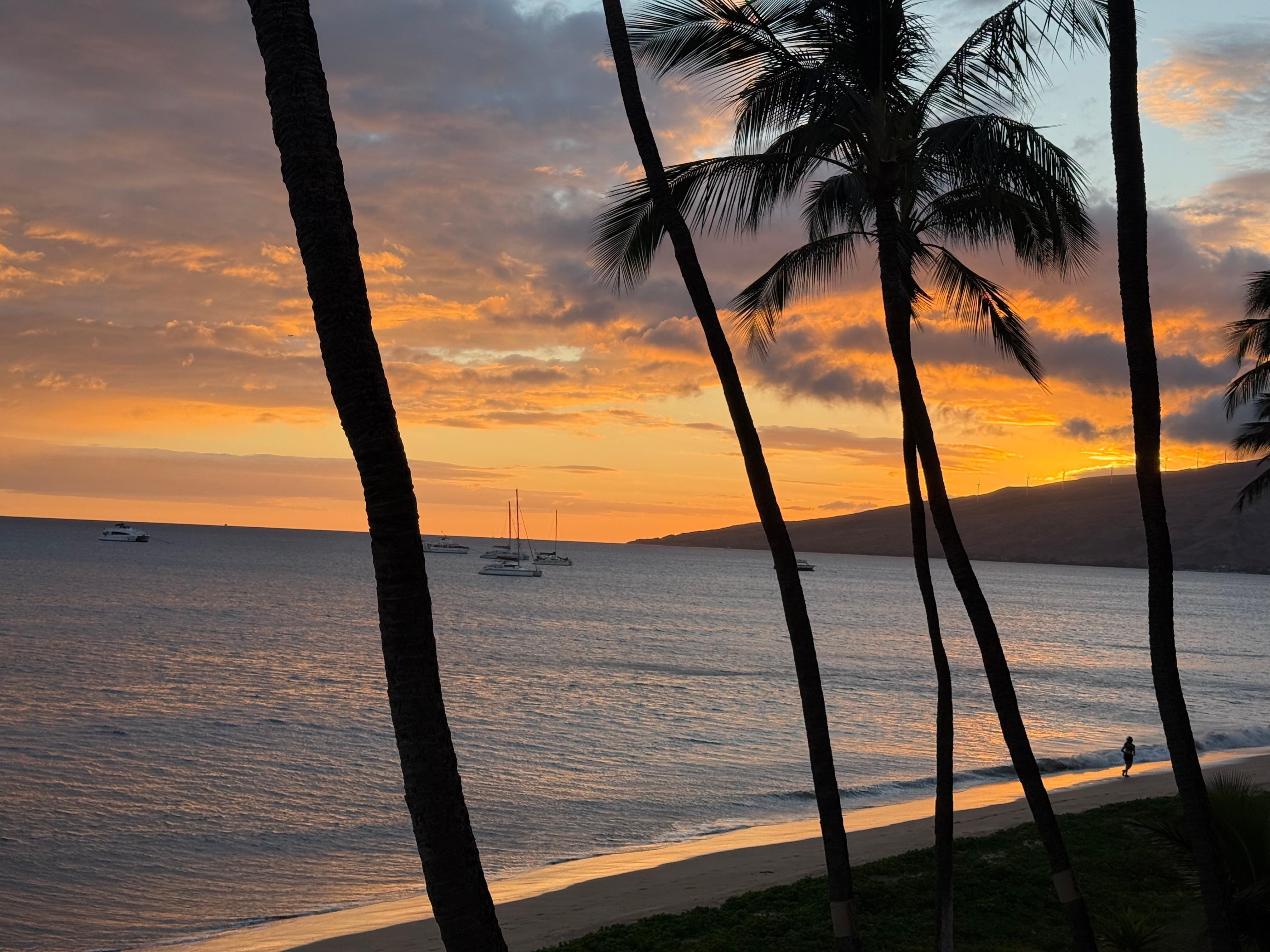 Beautiful sunsets from the balcony for romantic dinners.
