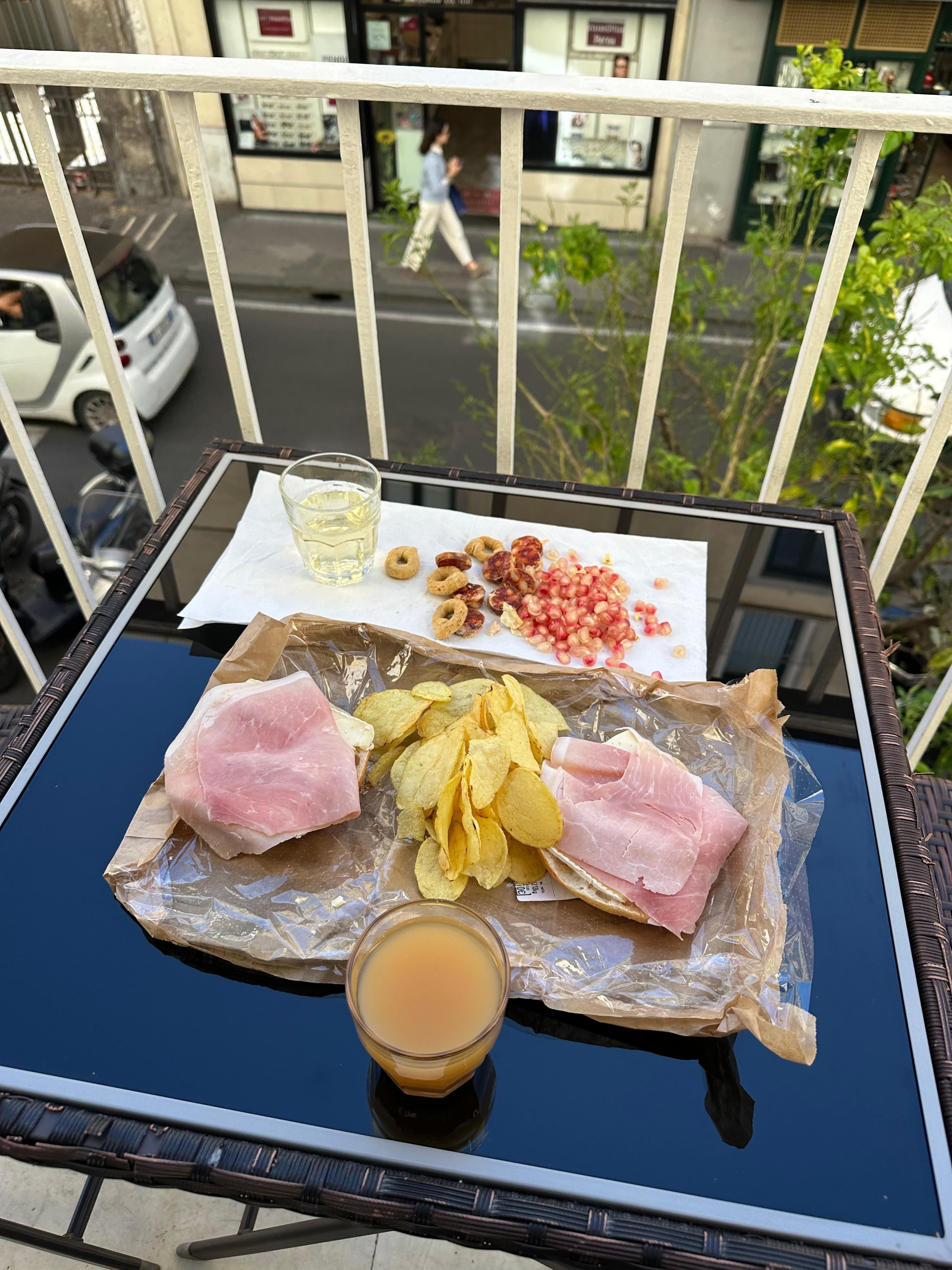 Enjoying an afternoon aperitivo and people watching on Corsa Italia