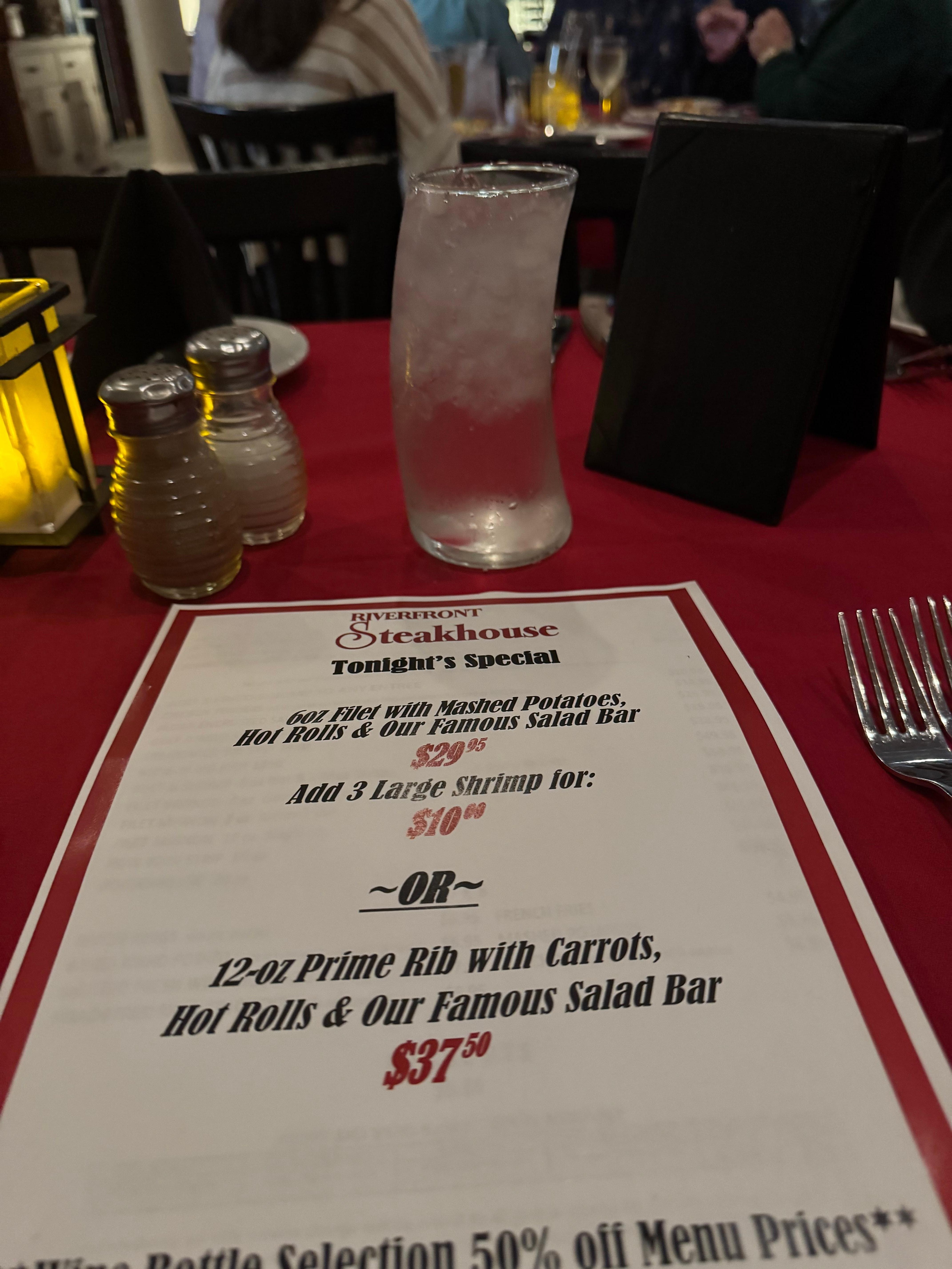 Specials for the night