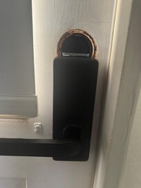 Door handle. Definitely should’ve been fixed up nicer than this.