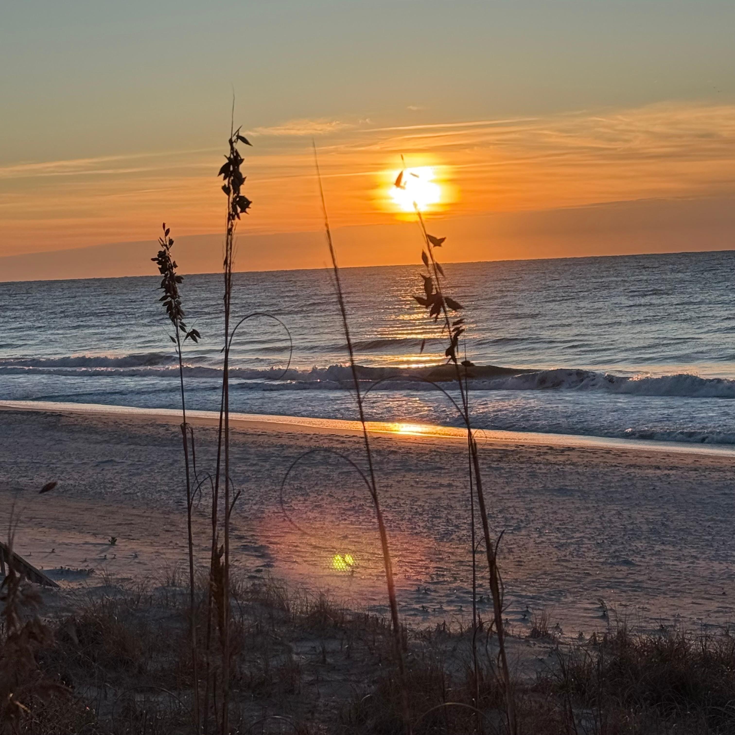 Sunrise from back deck. 