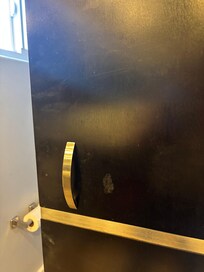 Bathroom door dirty