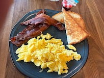 Bacon and scrambled eggs
