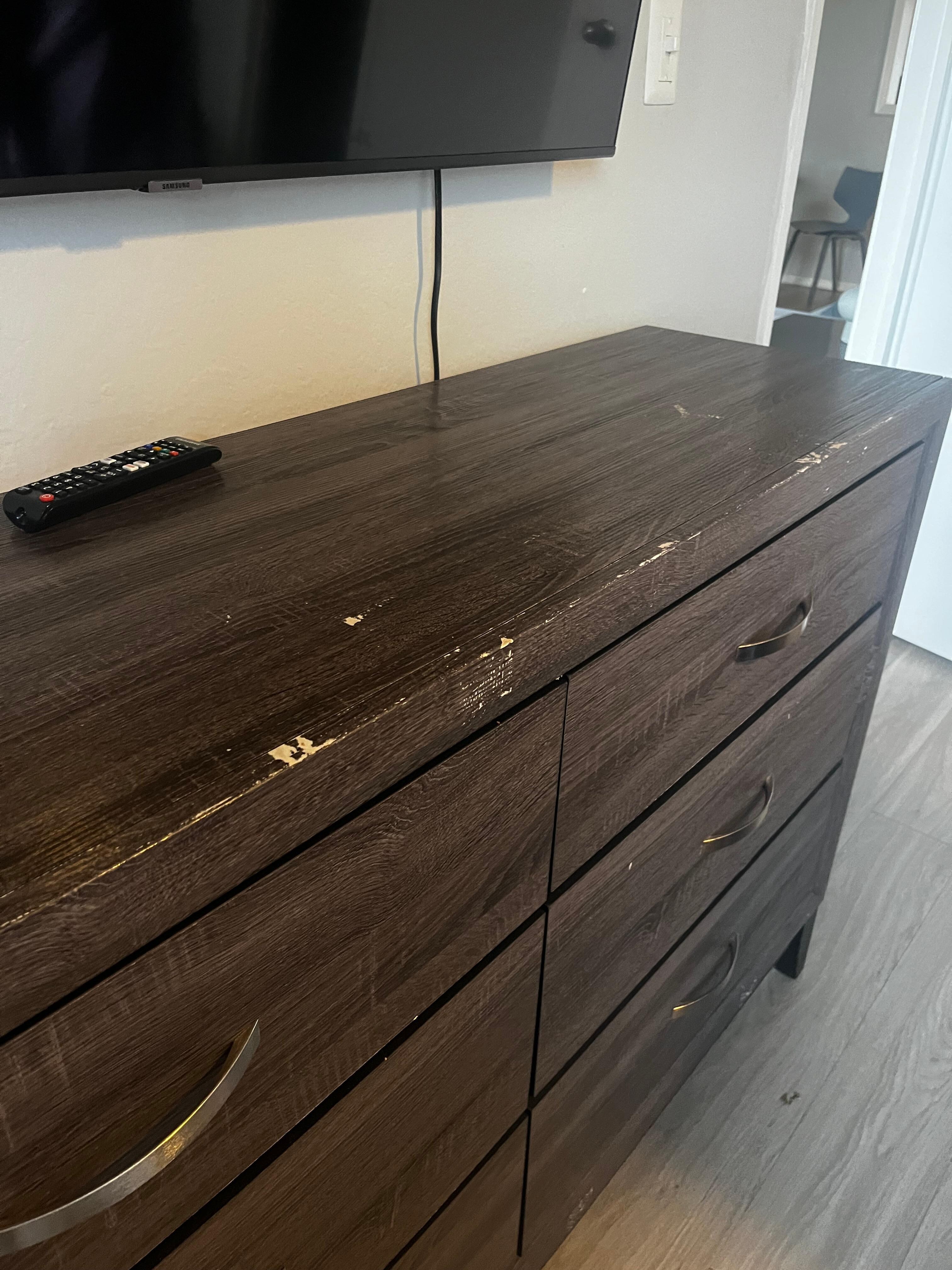 Dresser in poor, beat up condition