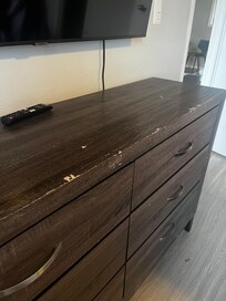 Dresser in poor, beat up condition