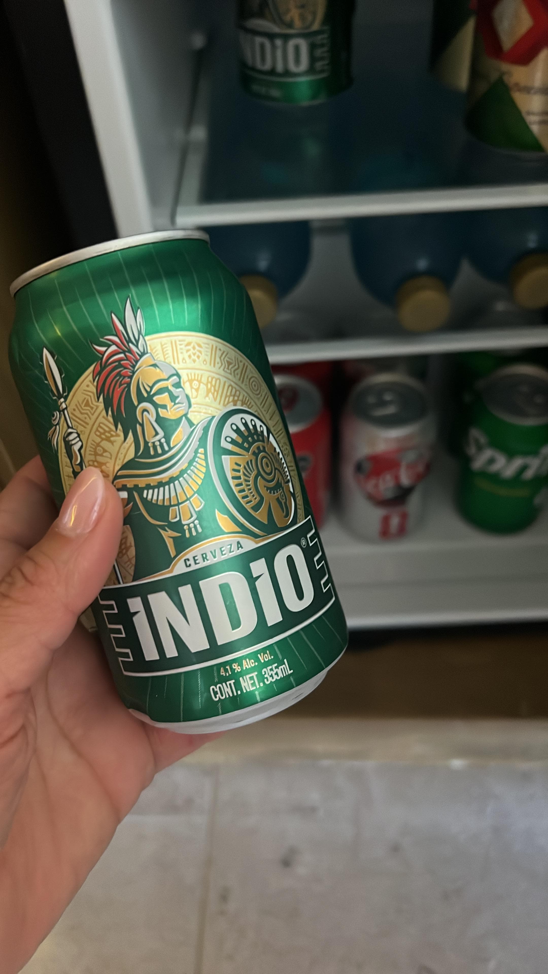 Beer in room fridge 
