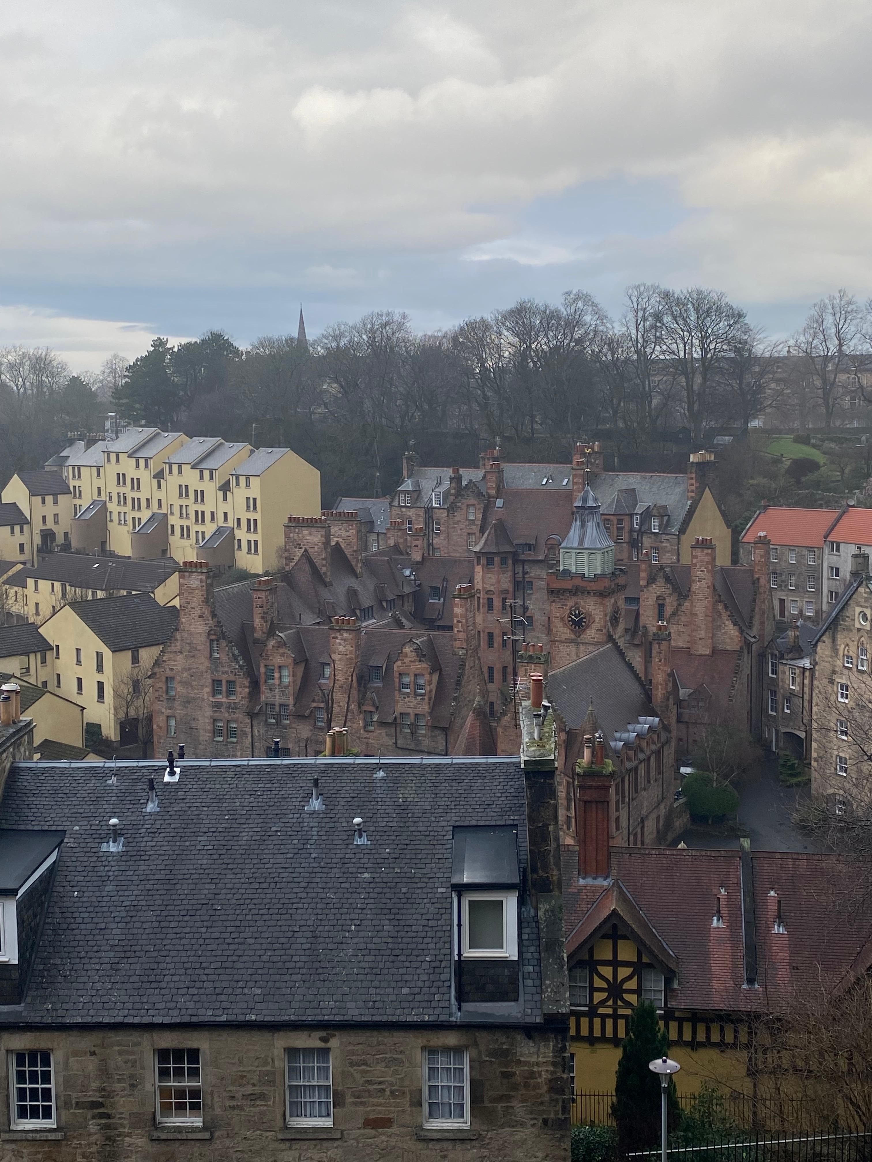 View of Dean village from the breakfast room