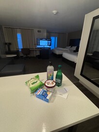 Queen Studio with downstairs snacks