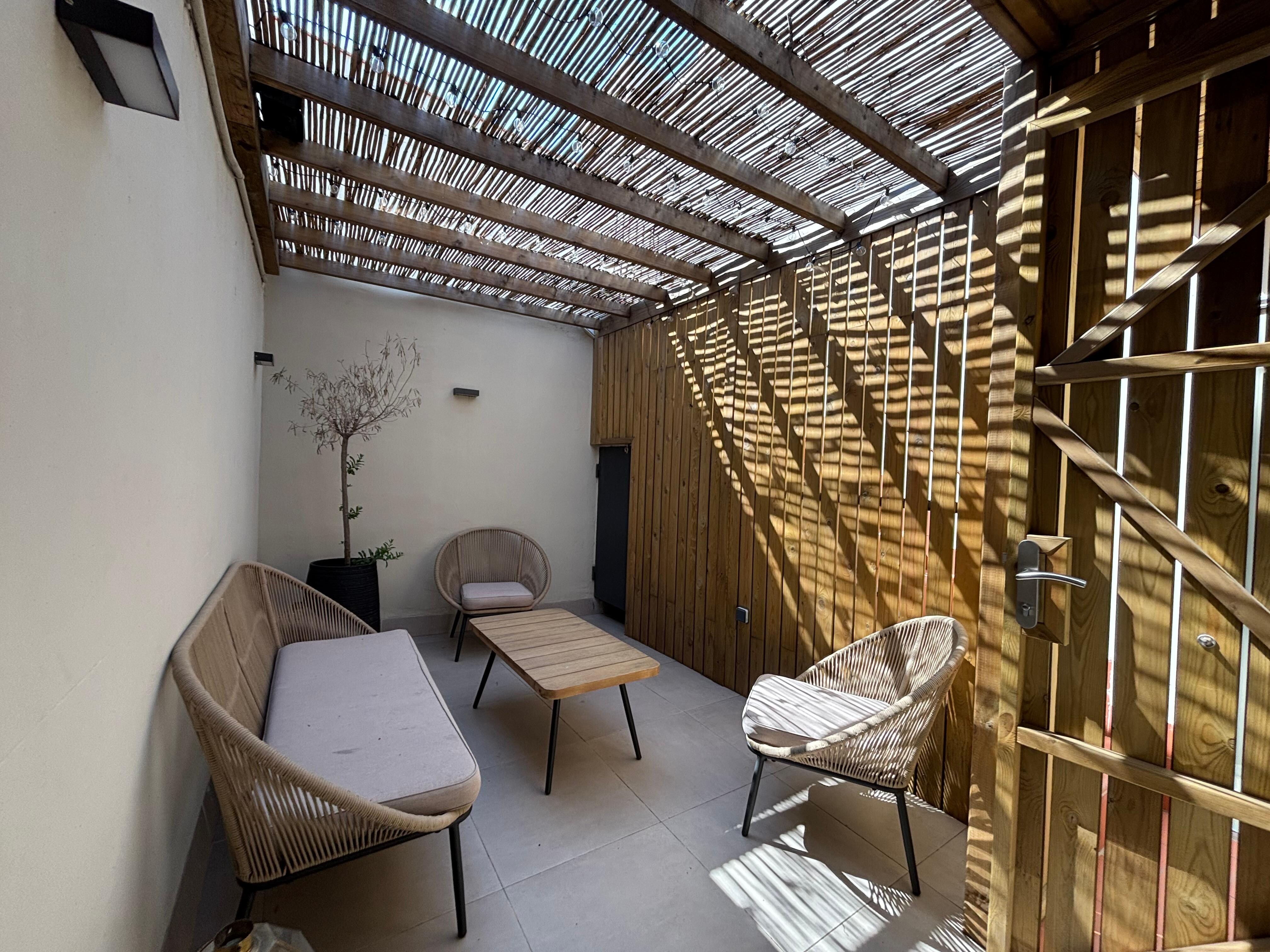 Private outdoor deck for the apartment