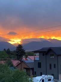 Stunning sunset view from bedroom porch.
