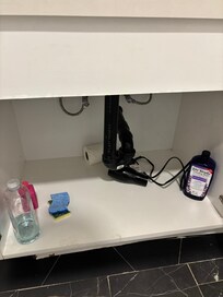 Under sink looks like other people’s leftovers