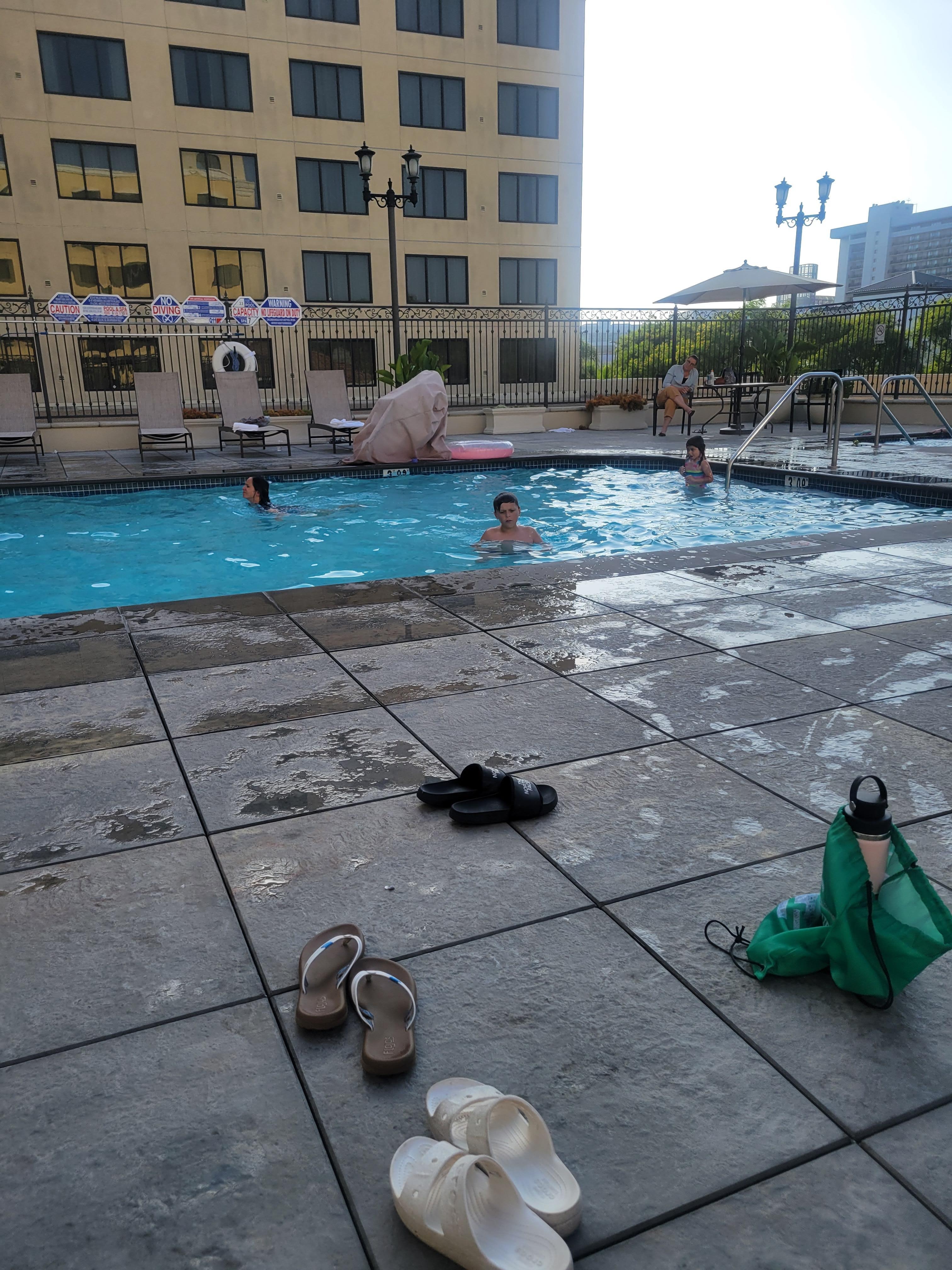Our time in the pool