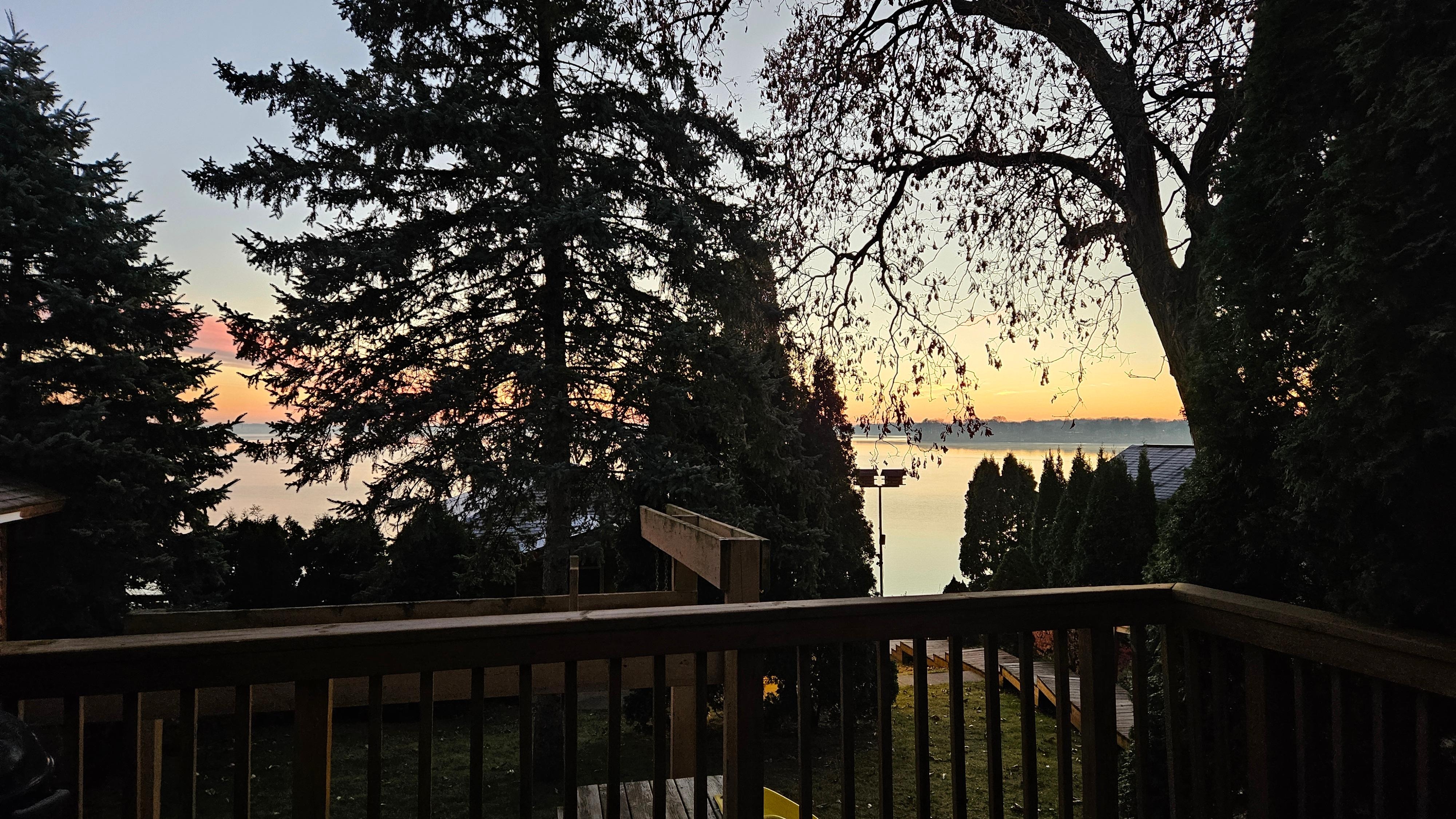 Sunrise over the lake