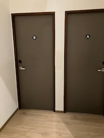 After come thru the front door and kitchen was on your right .