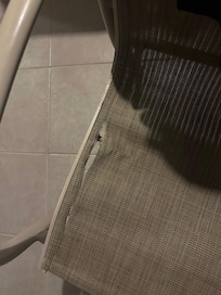 Chairs in the hotel balcony. Safety issue