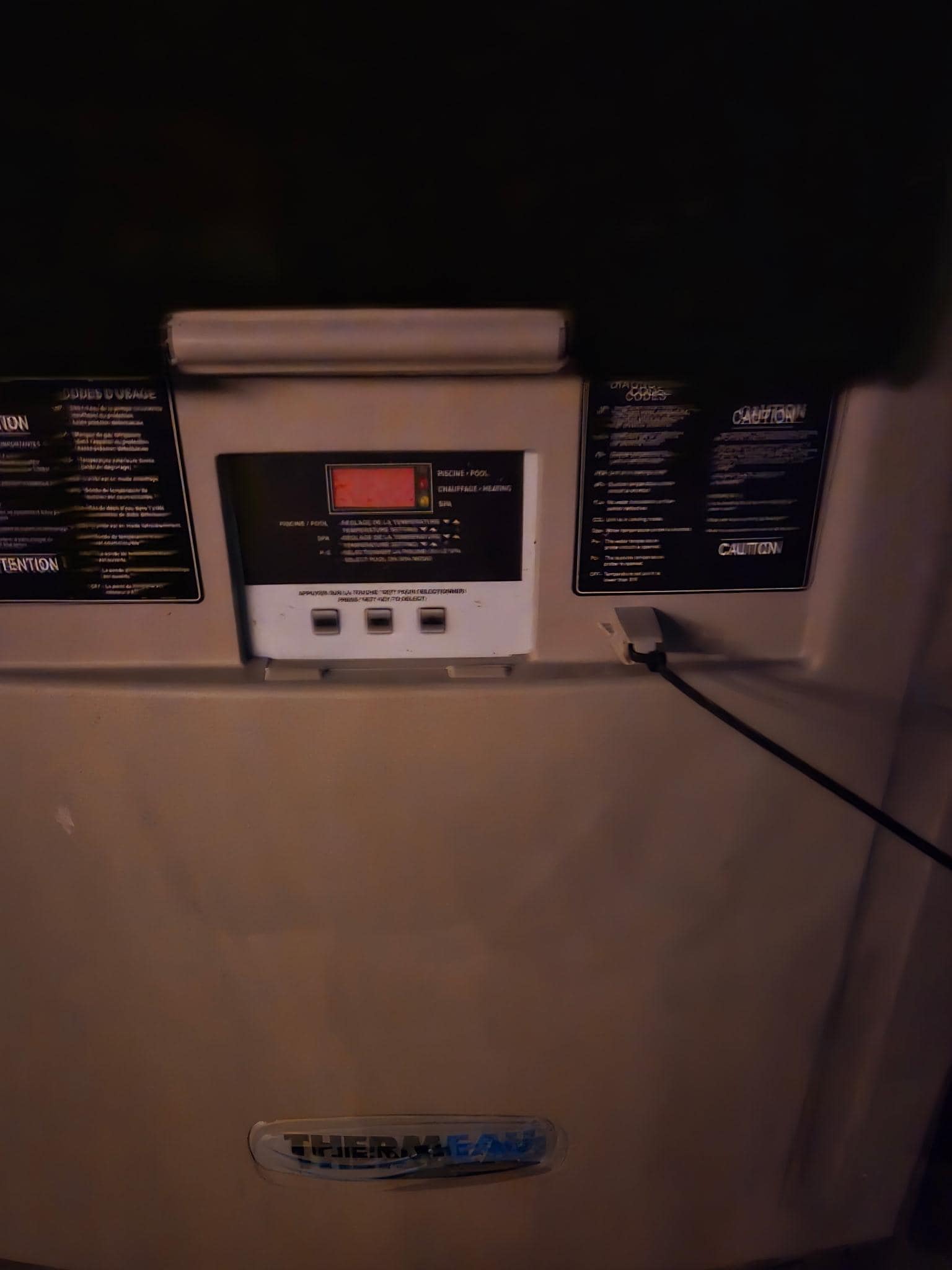 Pool Heating system off on the outside of the house. AFTER PAYMENT