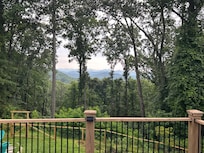 View of mountains from the deck