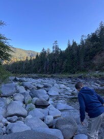 The river behind the house
