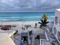 Loved having the CANCUN sign right by our beach!