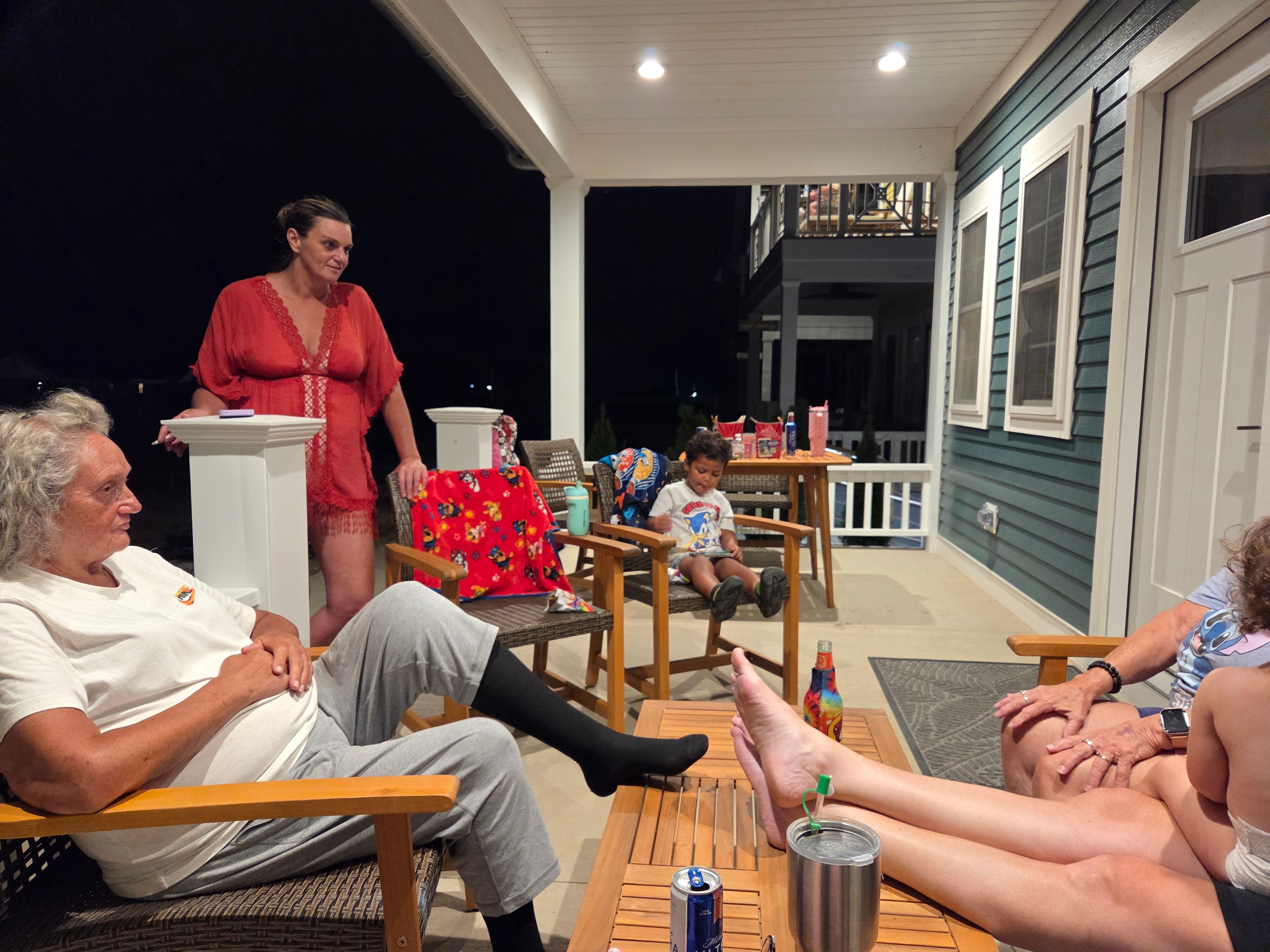 Relatives dropped by for a visit