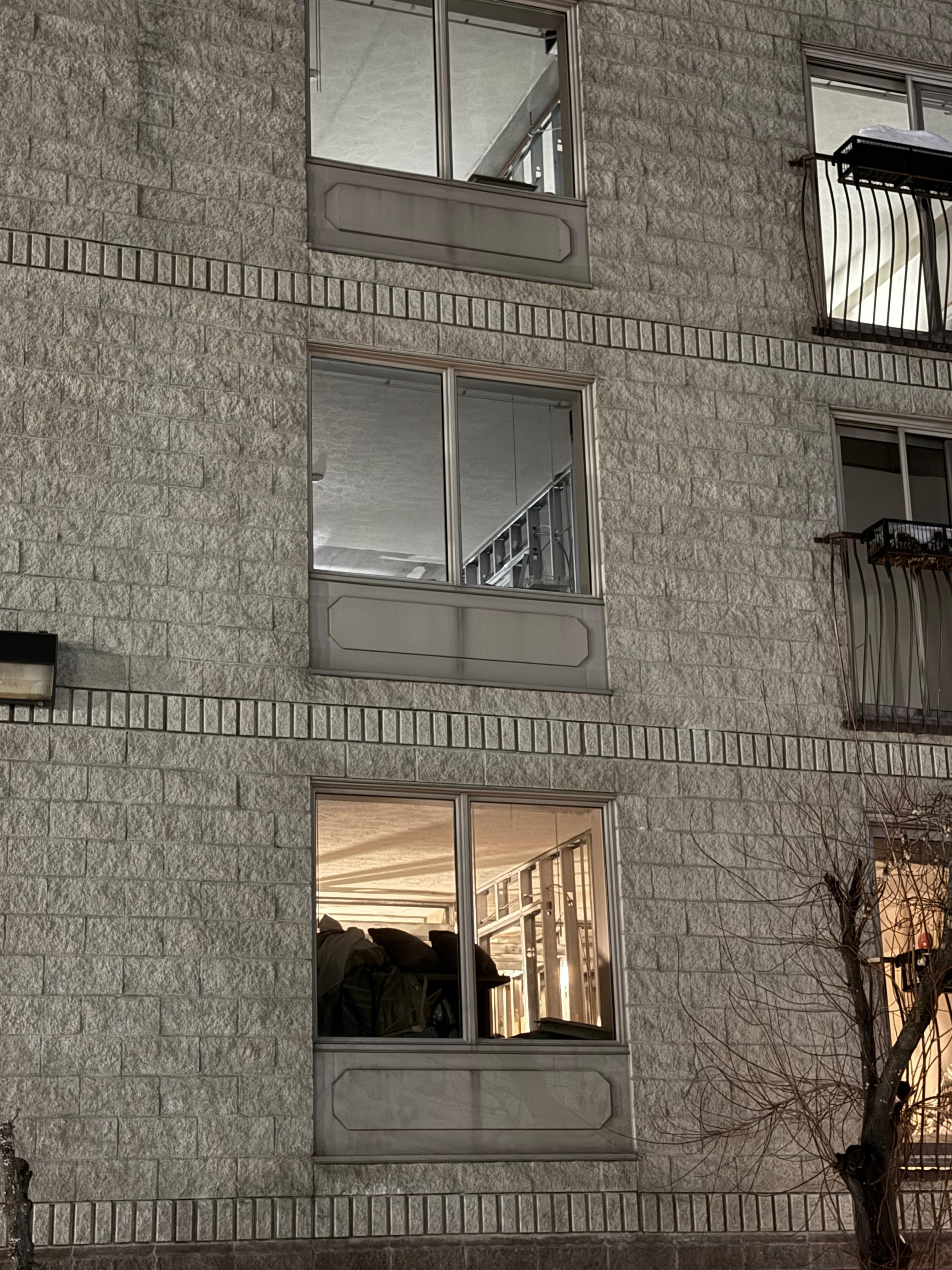 Construction in the hotel rooms most floors