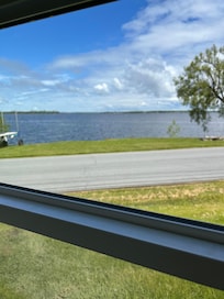 Kitchen view. The sun finally came out