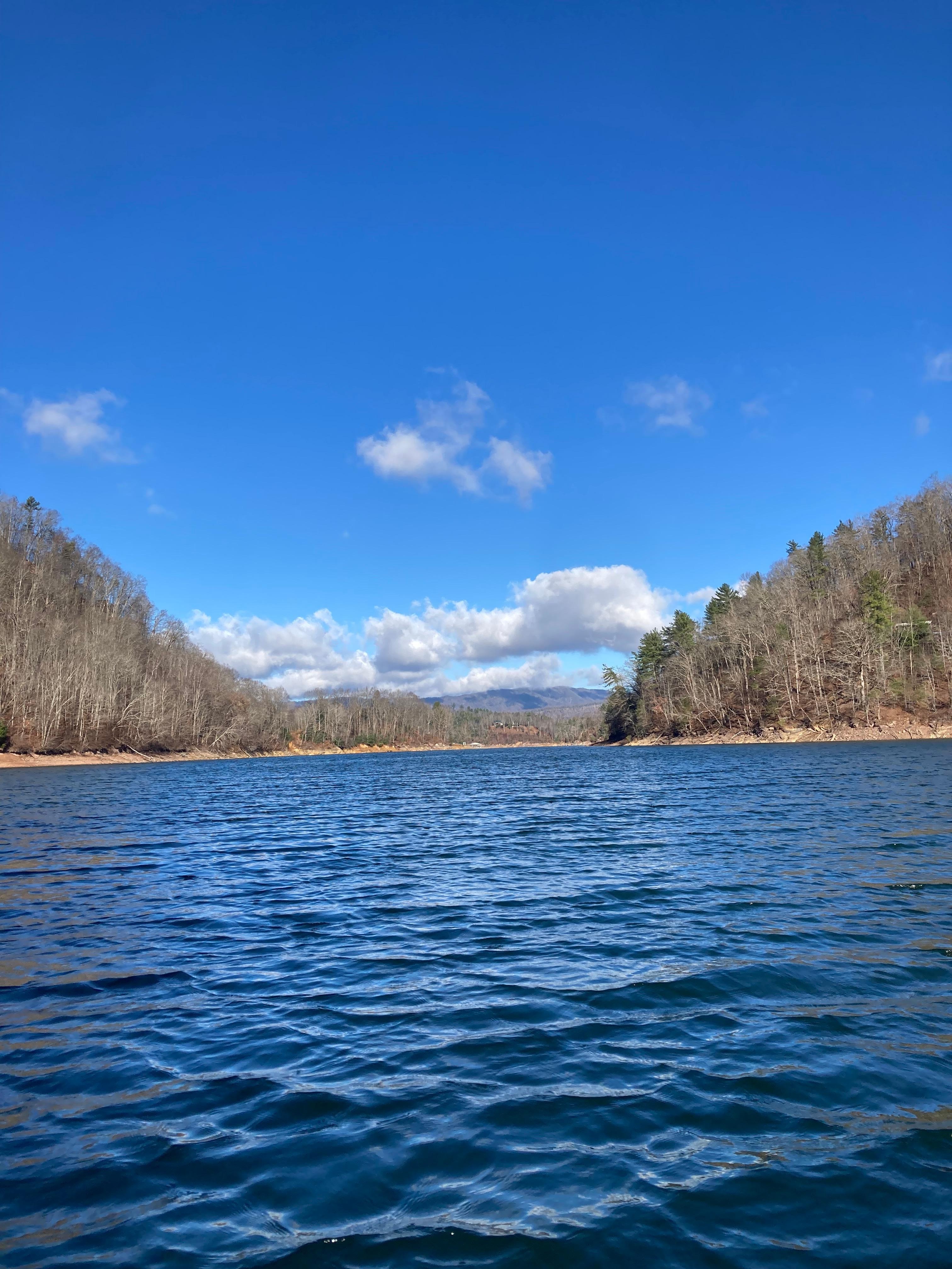 Middle of the lake in the canoe