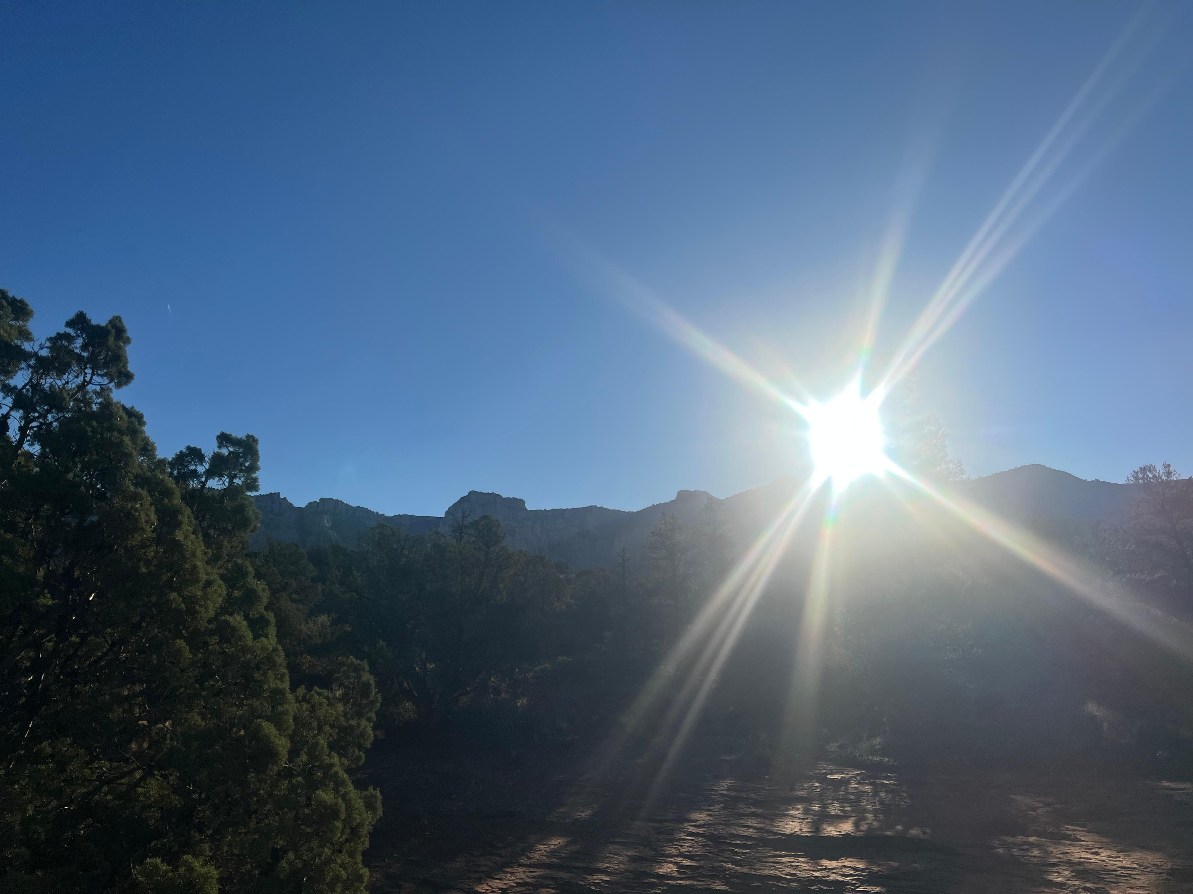 Sunrise from the porch 