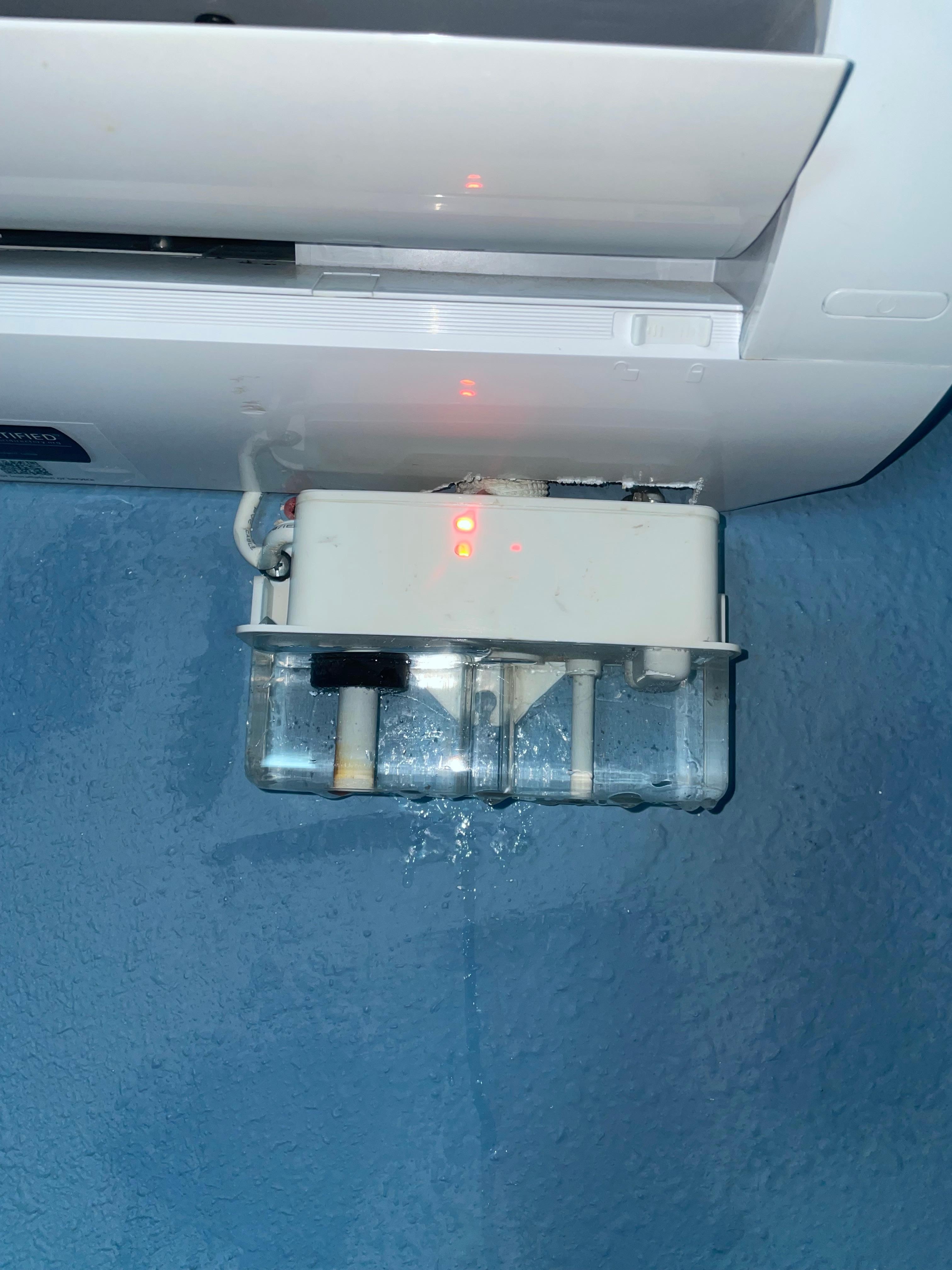 Emptied about three times