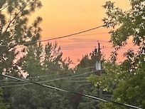 Sunset through the trees