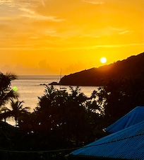 Couché de soleil de la terrasse