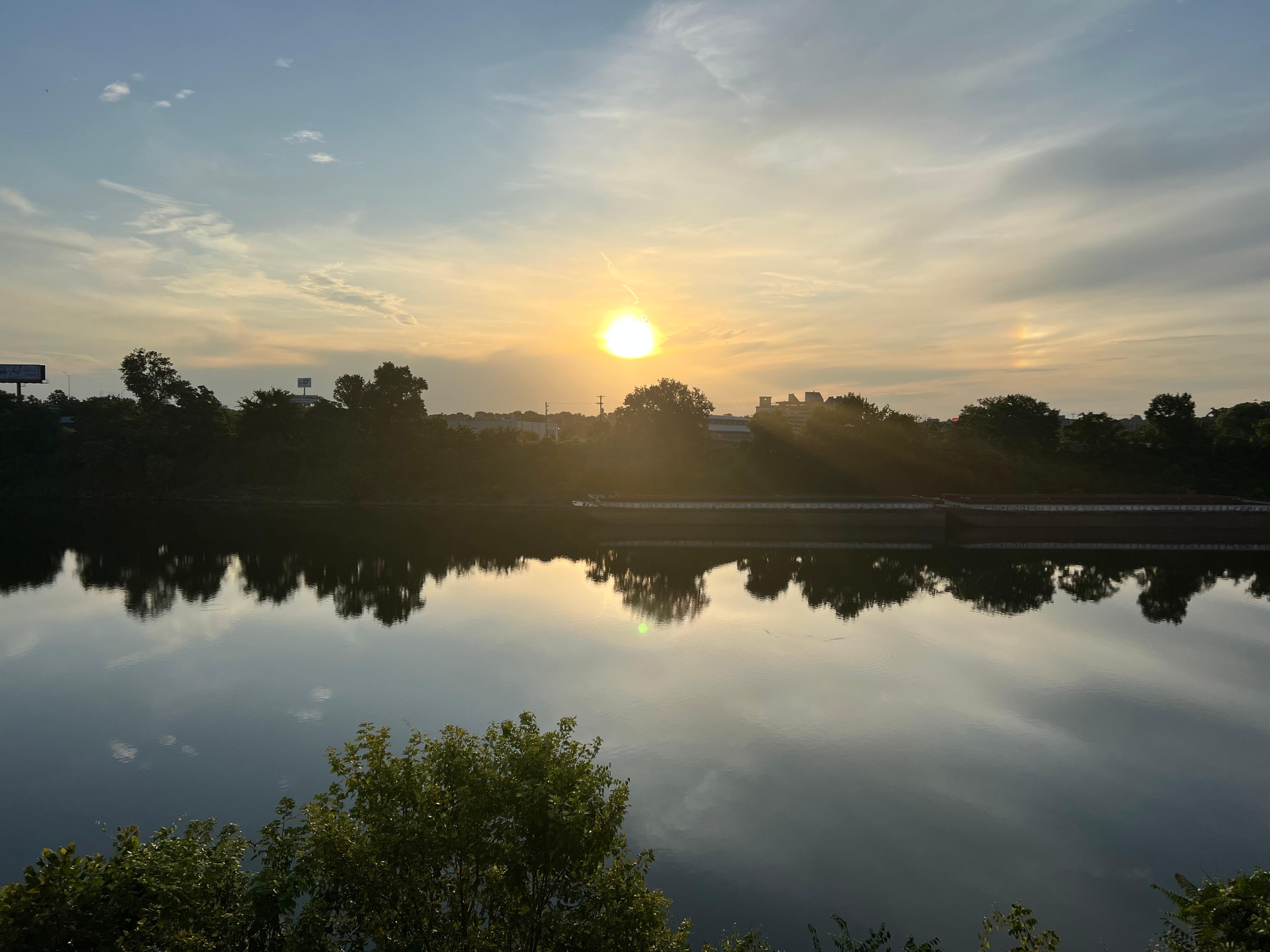 Beautiful sunrise from the balcony 