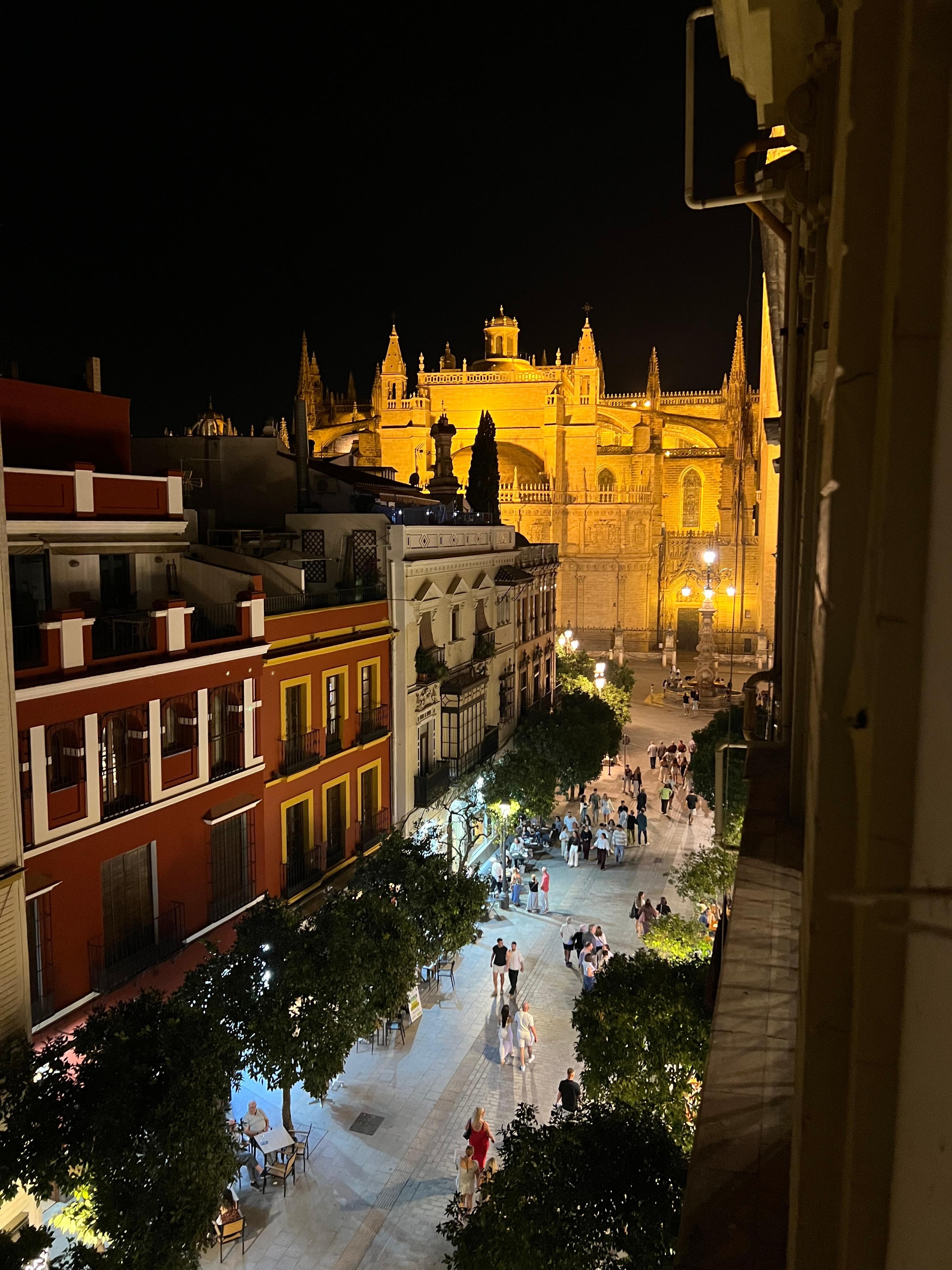 See how close the cathedral is! 