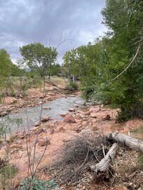 The stream we could hear from our patio area.