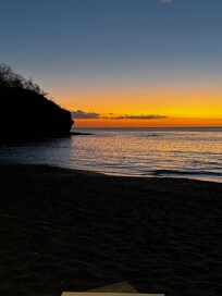 Beach club dinner views
