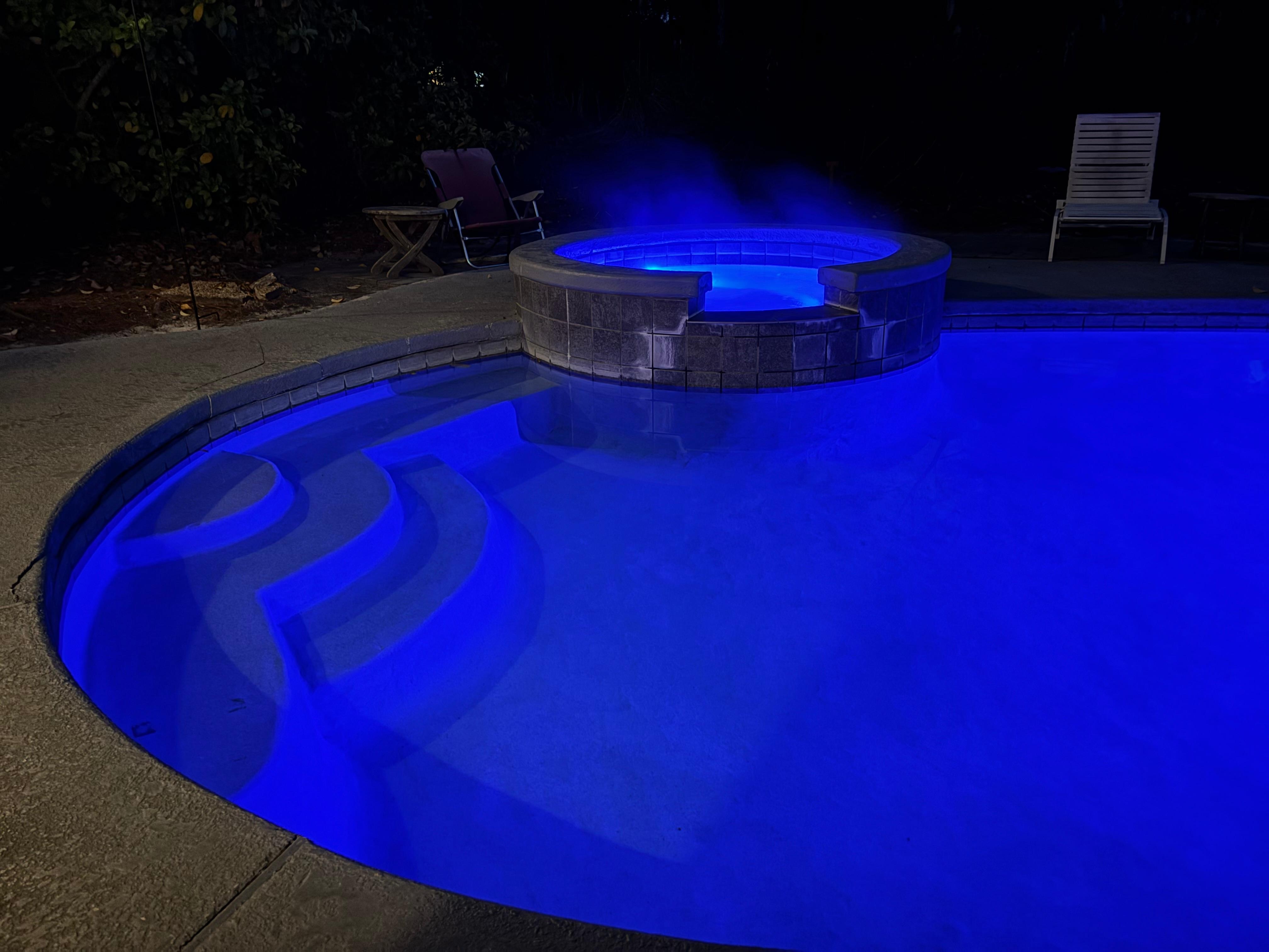 Pools at night