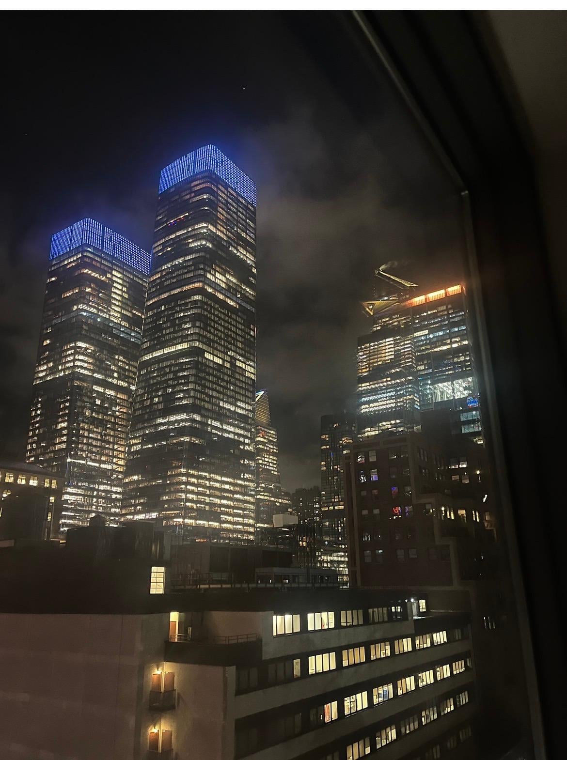 Evening view from room window 