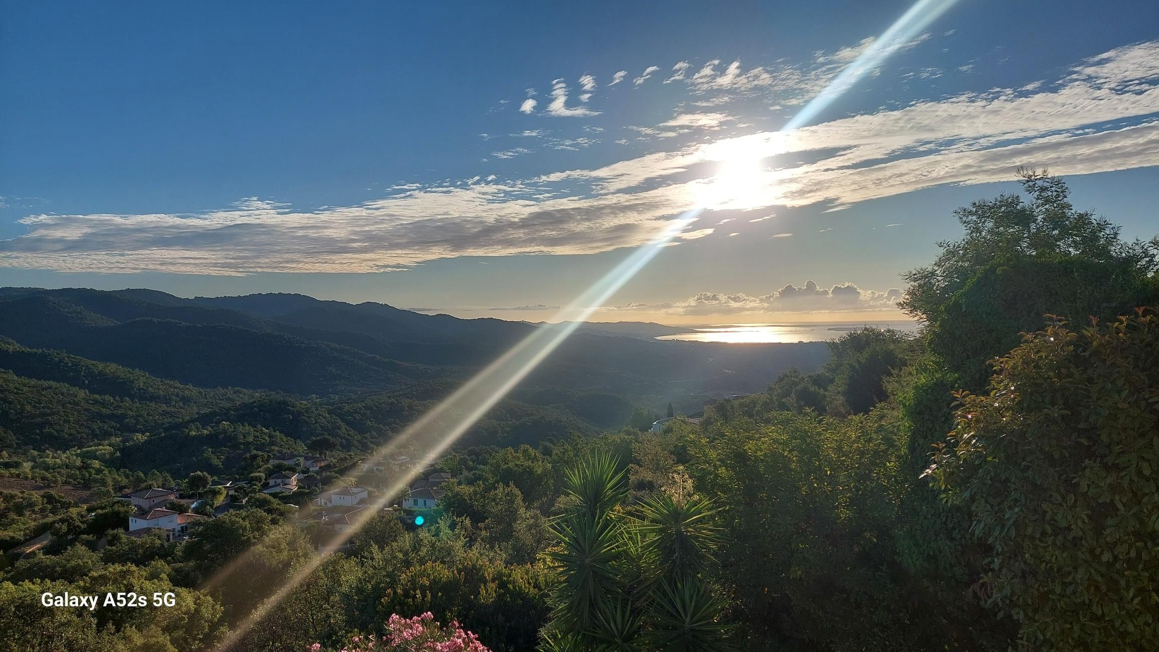 Blick am Abend von der Terrasse