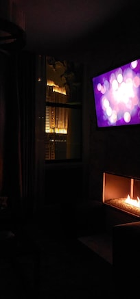 Night time fireplace