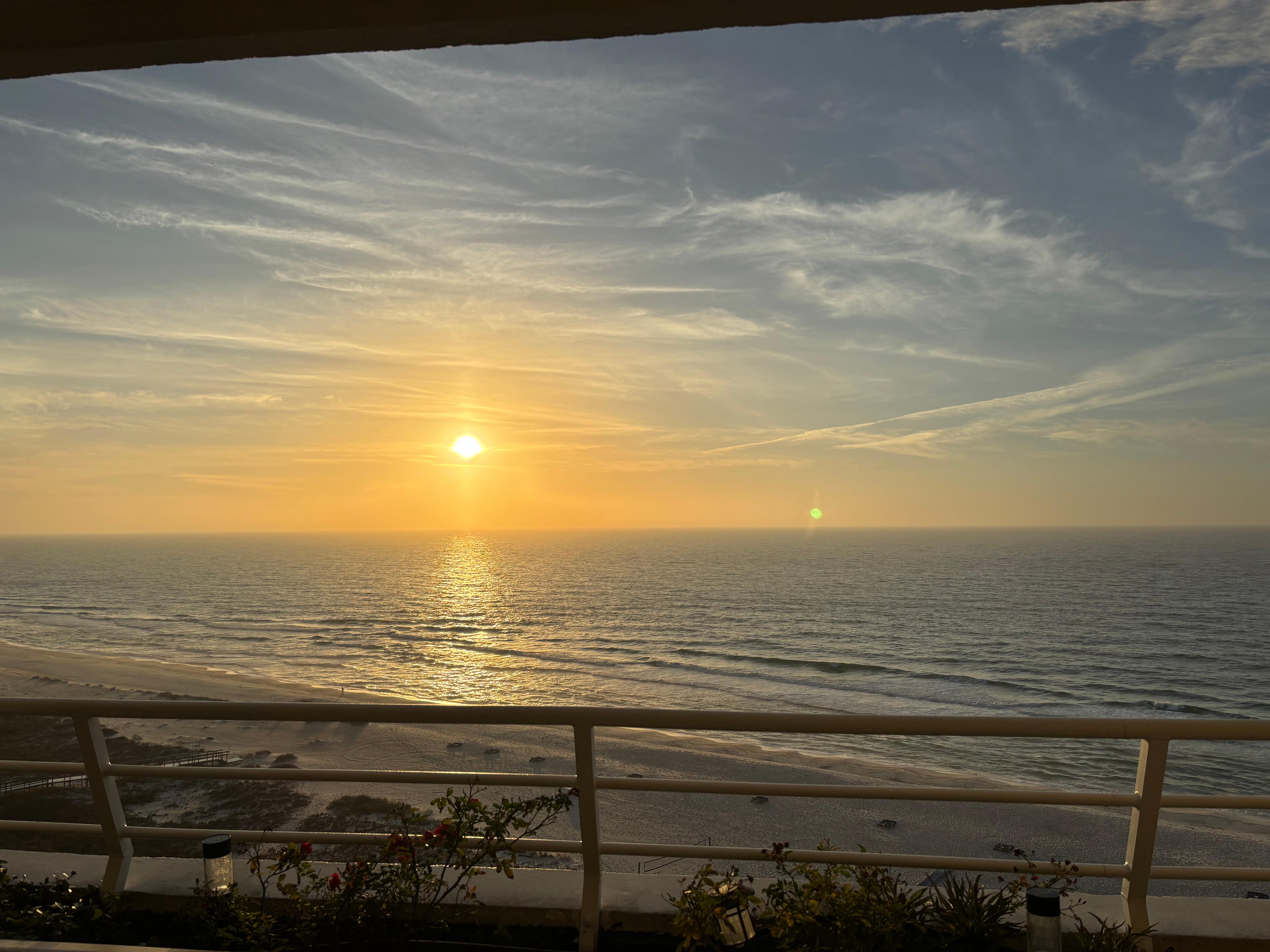 Sunrise from the balcony