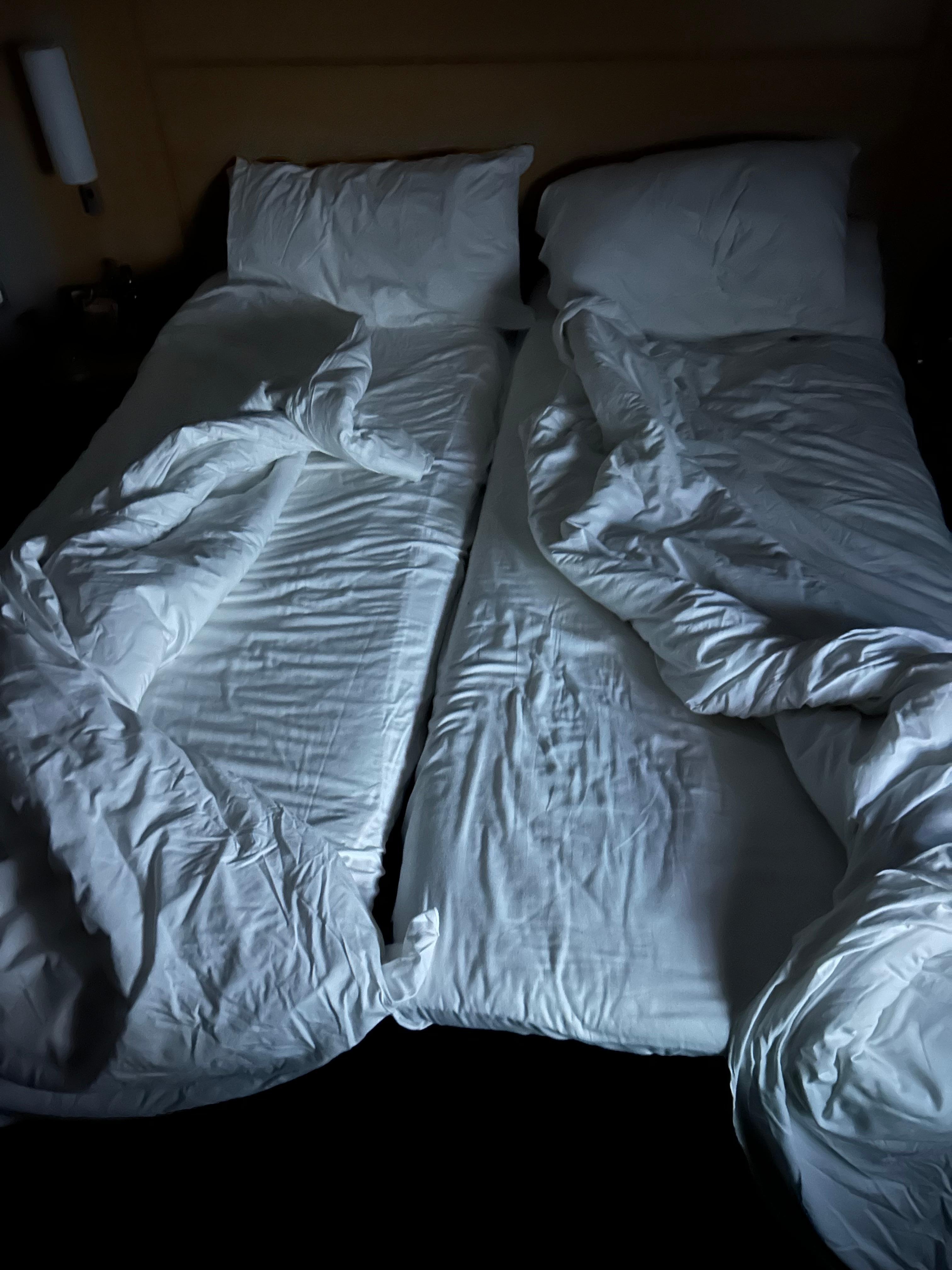 Awful bed we were given after the hotel sold the room WE PAID FOR. 