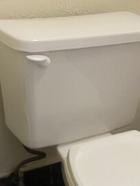 You can see the crack in the tank where the water was coming out of