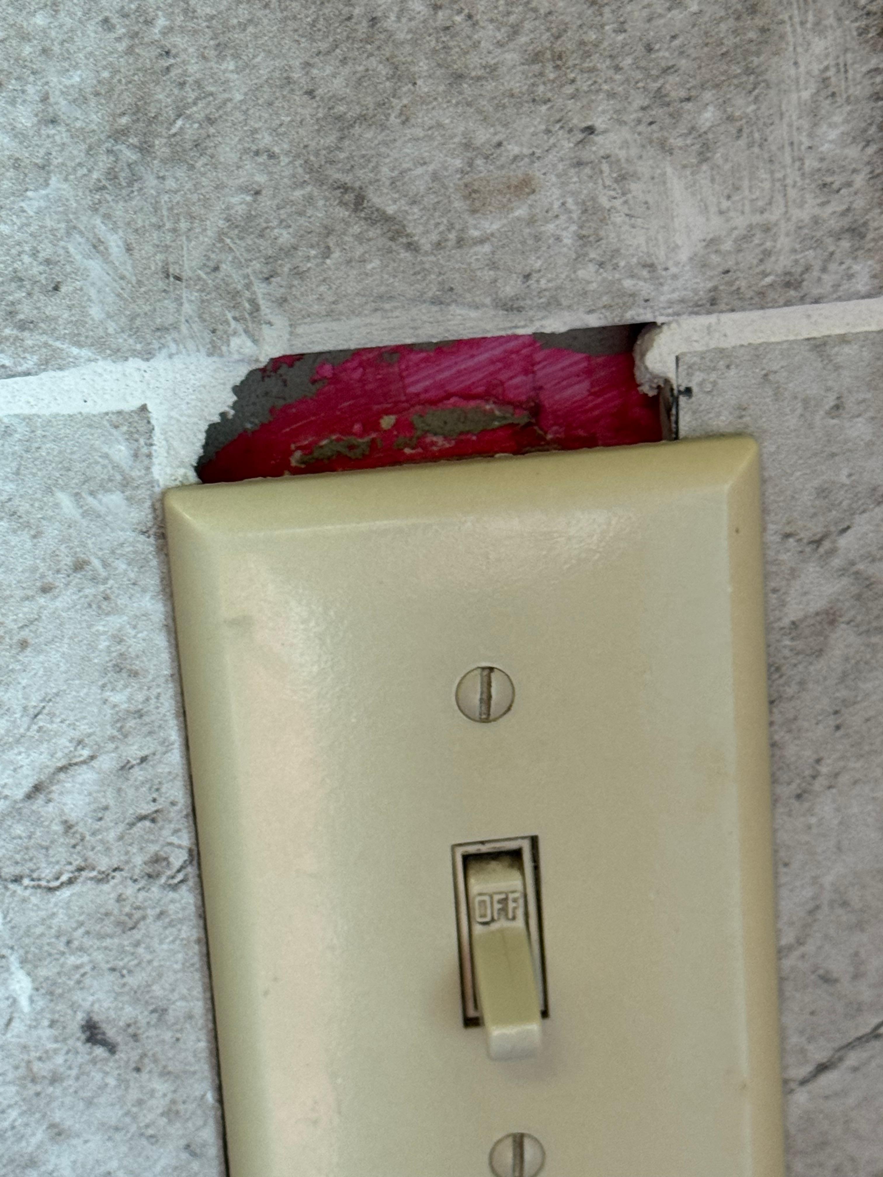 Light switch with hole