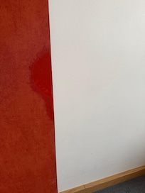 Væg der er repareret