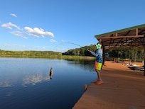 Fishing from the dock.