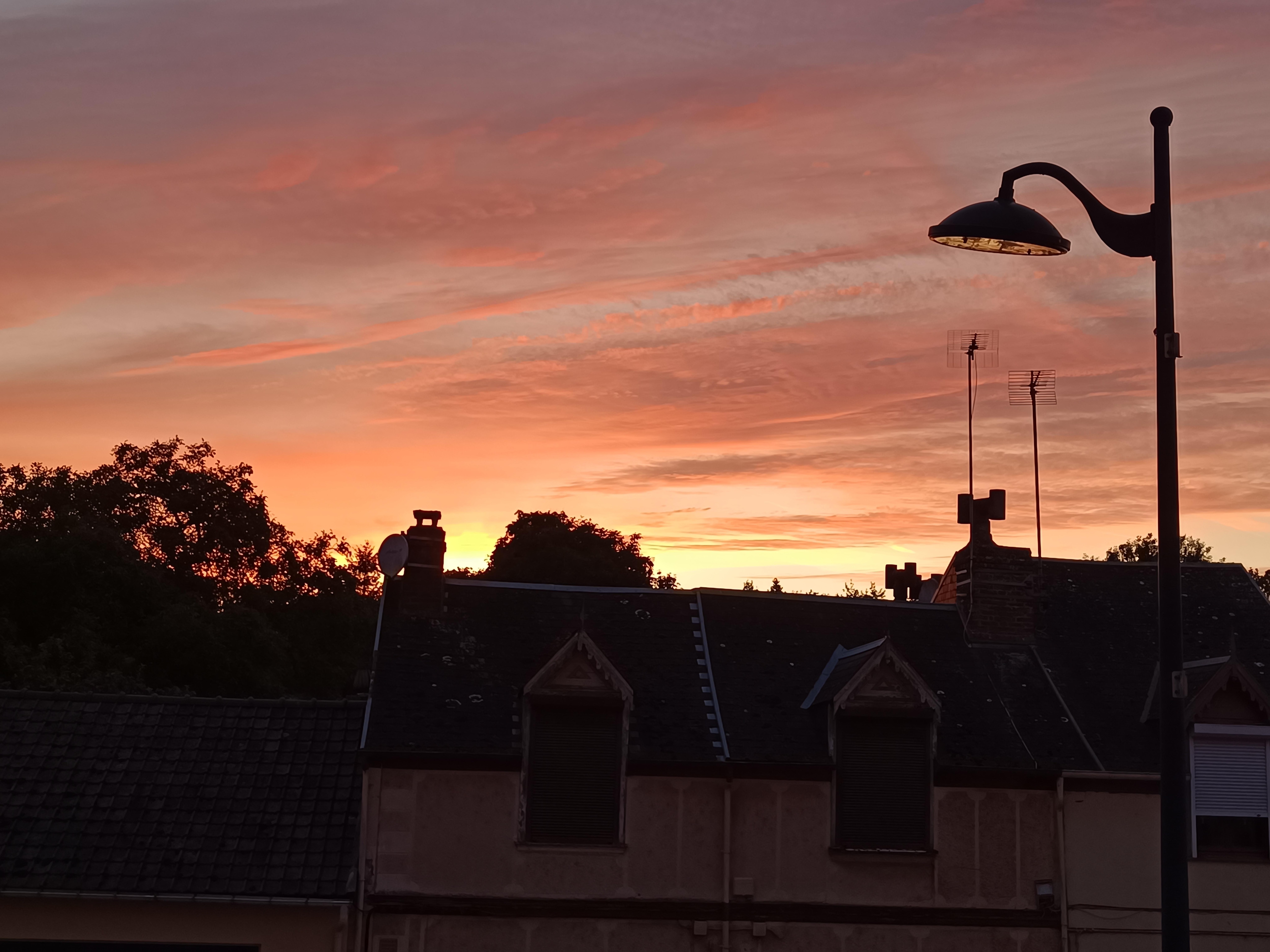 Coucher de soleil depuis l'appartement 