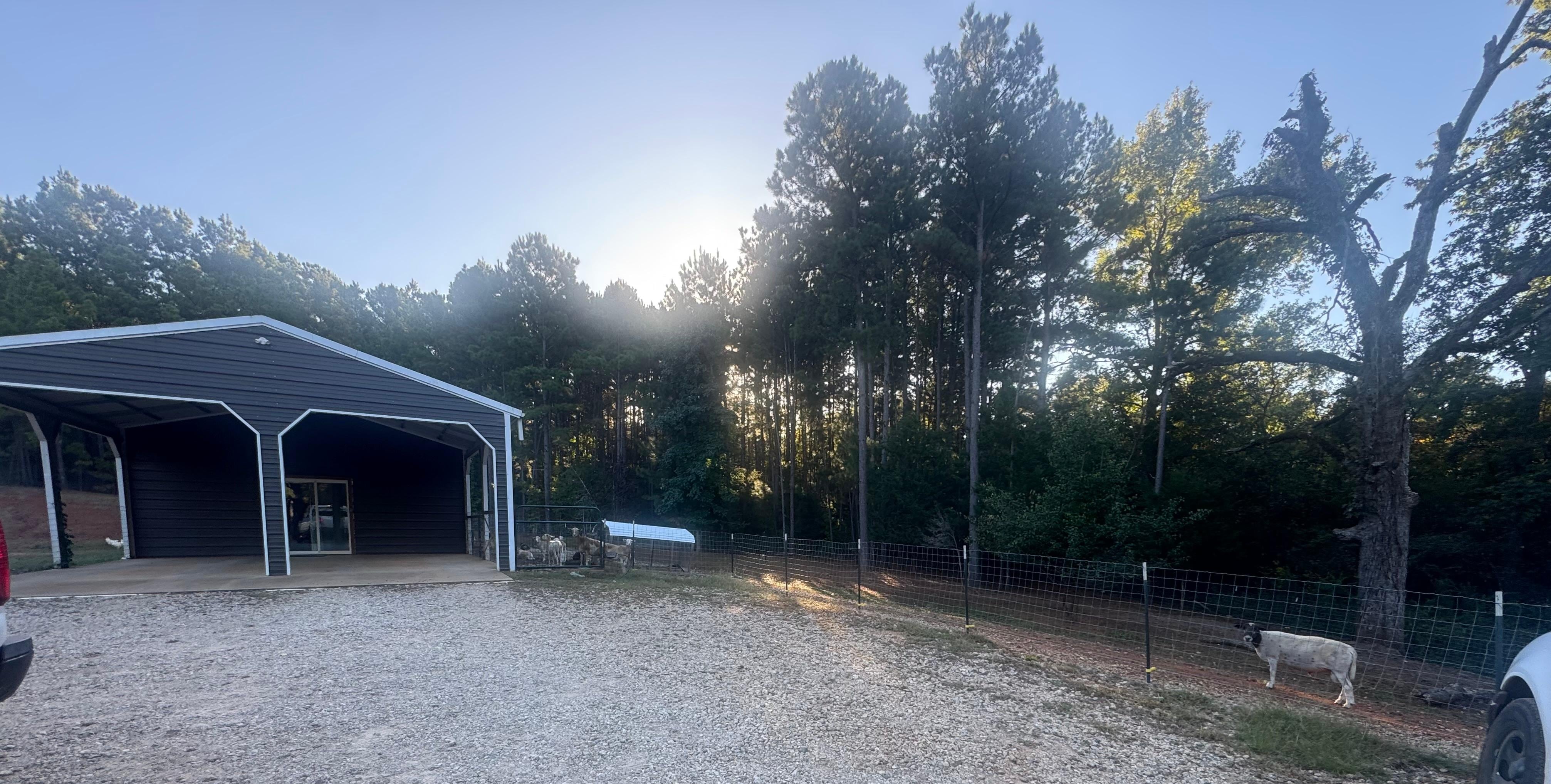 Front of rental and parking 